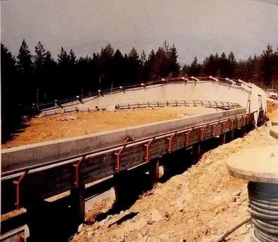 Construction of the Trebević bobsled track in Sarajevo, 1982
