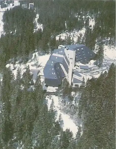 The newly completed Hotel Igman during the 1984 Winter Olympics