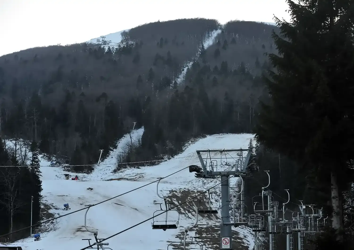 The three-seater chairlift at the Bjelašnica Olympic venue in 2013