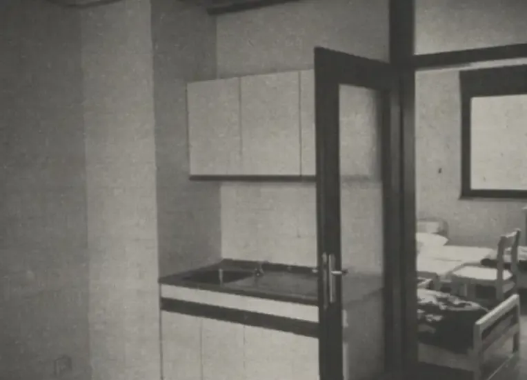 Interior of a residence in the Mojmilo Olympic Village, 1984