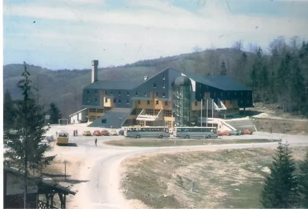 The newly completed Hotel Famos at the Bjelašnica Olympic venue, 1983