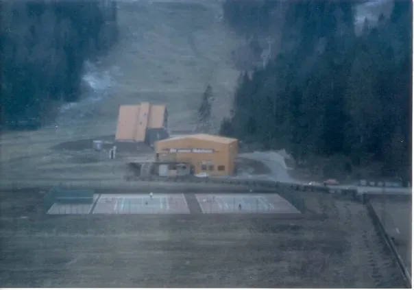 Tennis courts at the base of Bjelašnica ski center in 1984