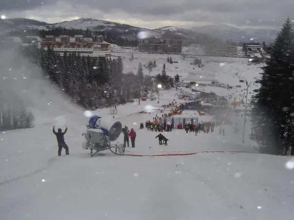 Snowmaking operations at the Bjelašnica Olympic ski resort in 2009
