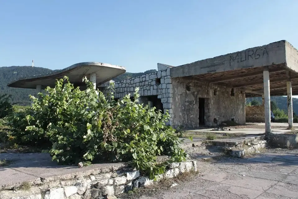 The ruined Trebević cable car top station in 2012