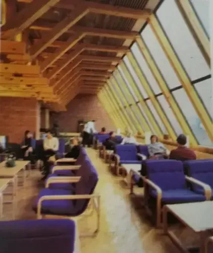 Guests gather in the sunlit common room of Hotel Igman, 1984.