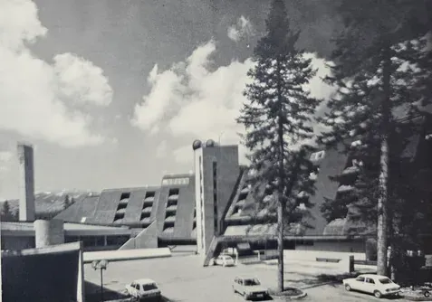 The newly completed Hotel Igman on Mount Igman in 1983