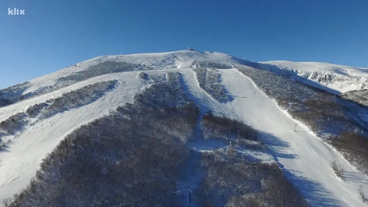 The groomed ski runs of the Bjelašnica Olympic venue in 2016
