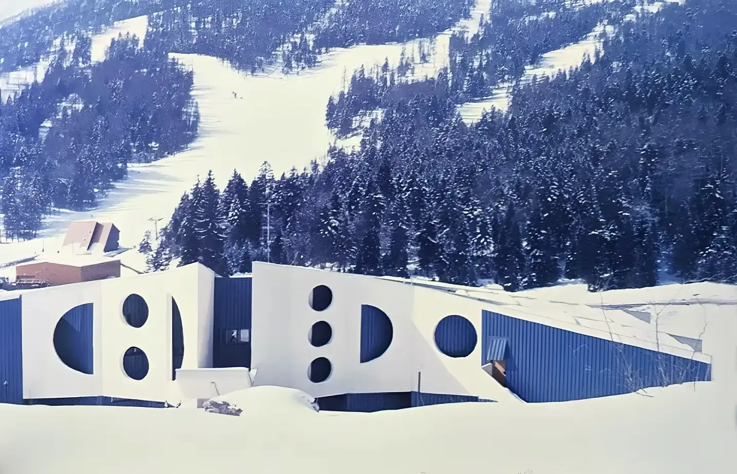 The Bjelašnica Press Center during the 1984 Winter Olympics
