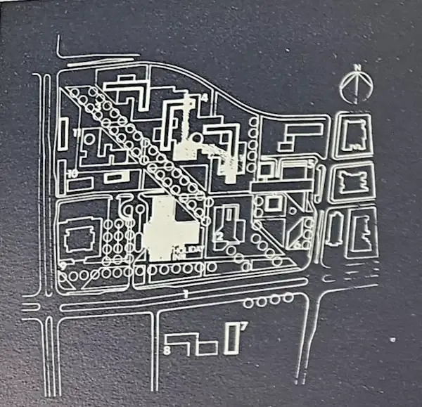 Architectural site plan for the Holiday Inn Olympic hotel complex, 1984